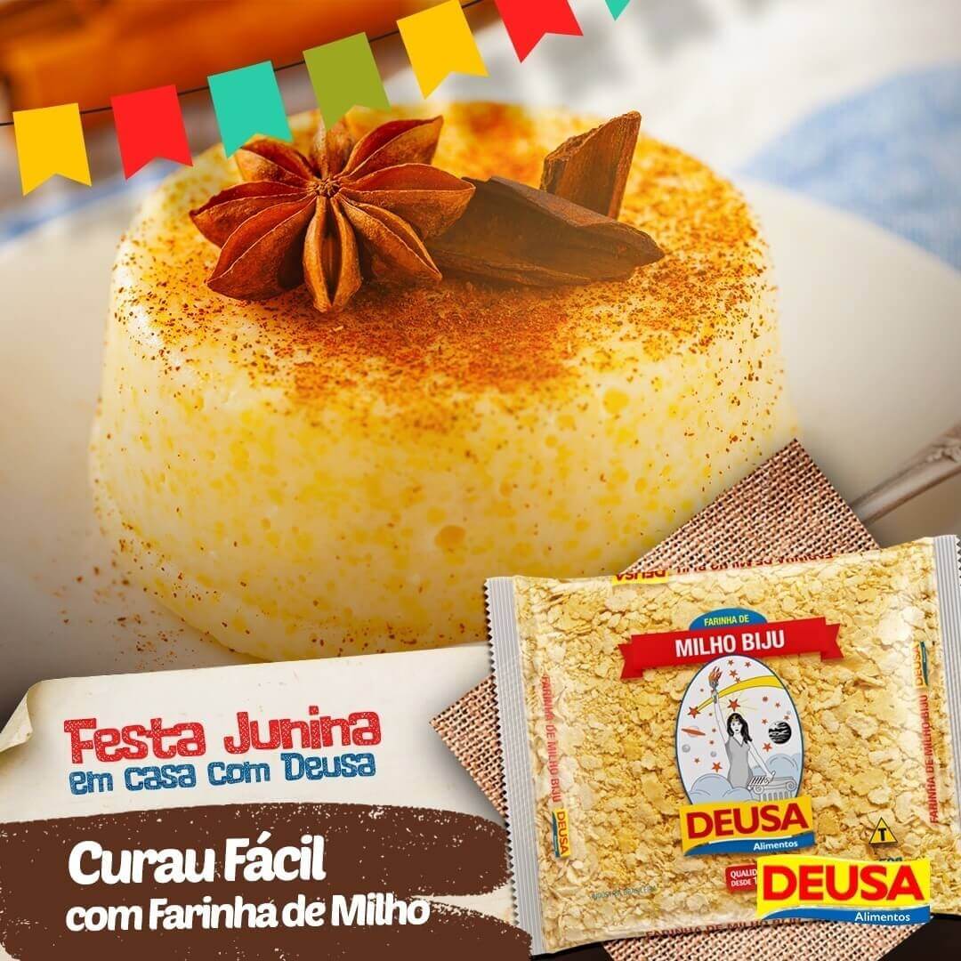 Receita Fácil De Curau De Milho Com Farinha De Milho Deusa