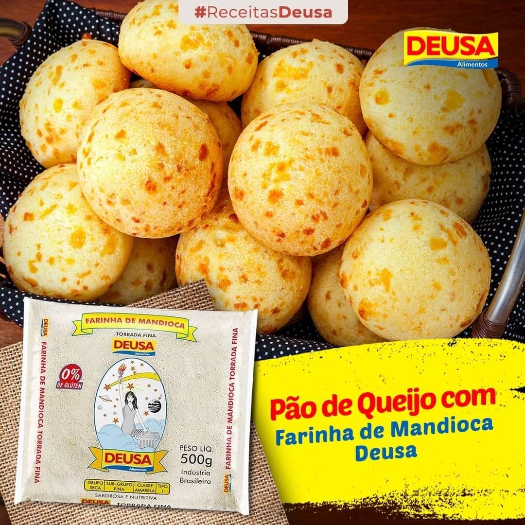 Receita de Pão de Queijo com Farinha de Mandioca Deusa