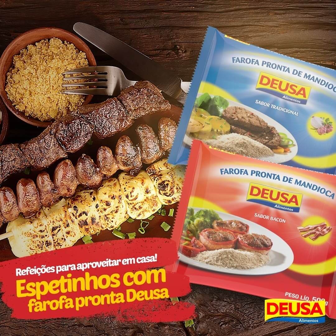 Combinação Perfeita: Espetinho com Farofa e Vinagrete