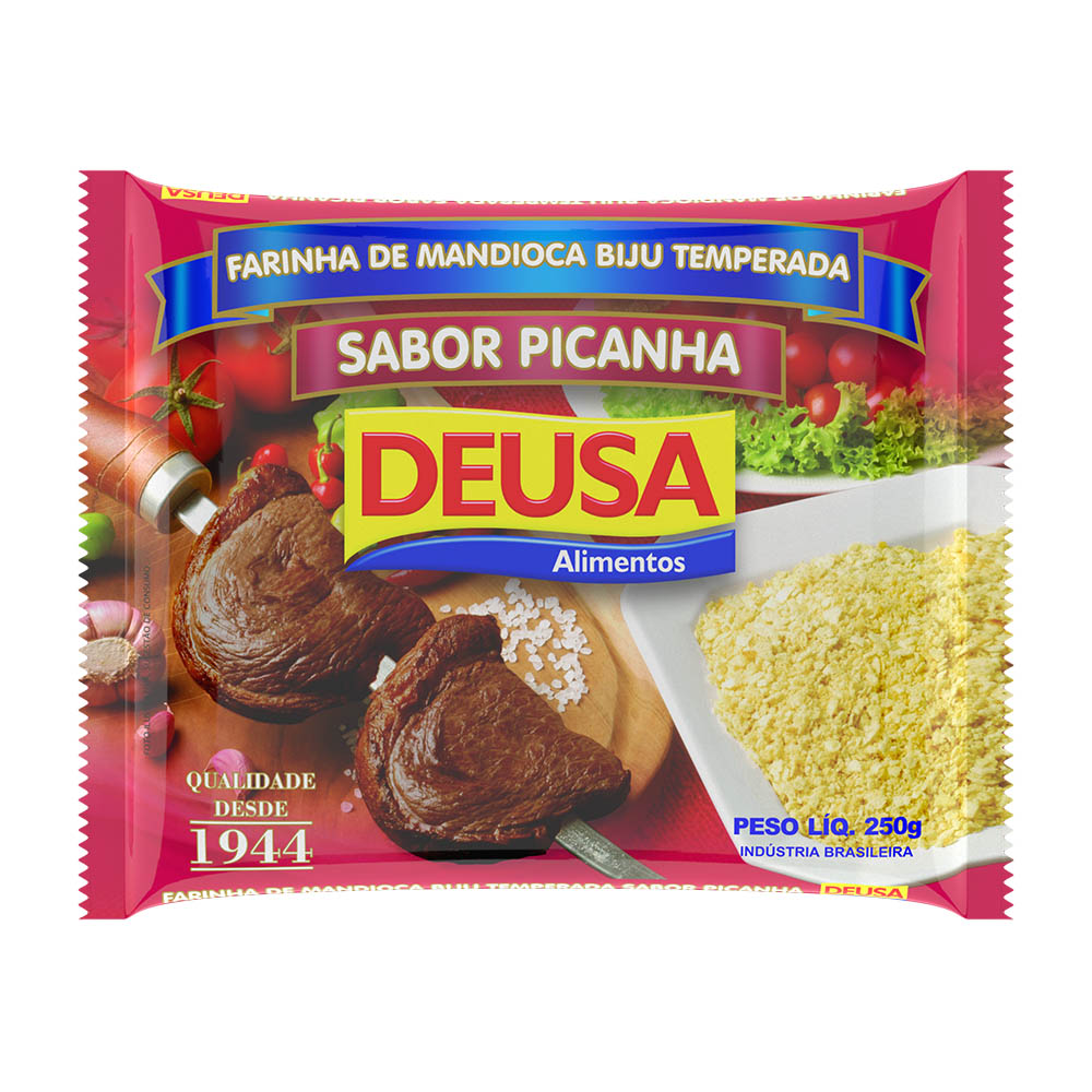 Farinha de Mandioca Temperada Biju Sabor Picanha 250g