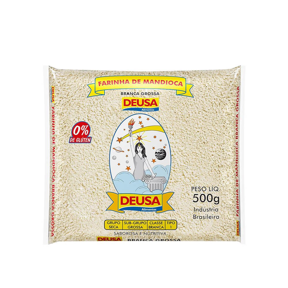 Farinha de Mandioca Branca Grossa 500g