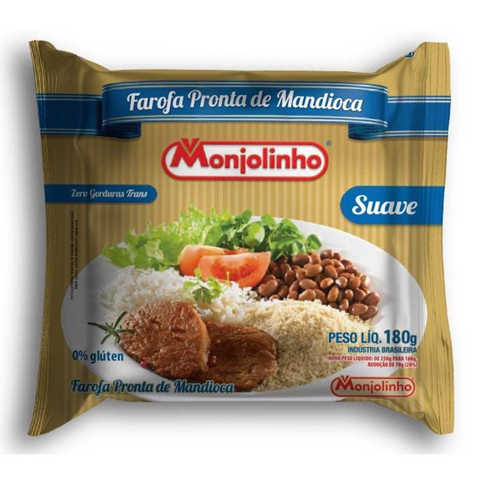 Farofa de Mandioca Temperada Suave 180g
